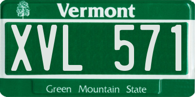 VT license plate XVL571