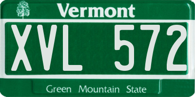 VT license plate XVL572