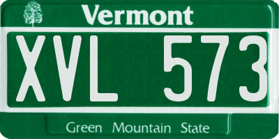 VT license plate XVL573