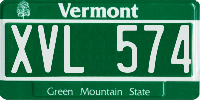 VT license plate XVL574