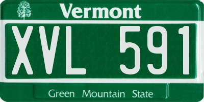 VT license plate XVL591