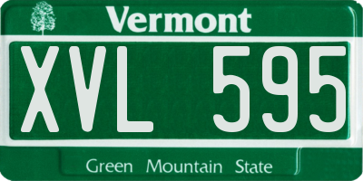 VT license plate XVL595