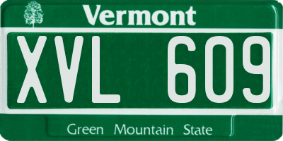 VT license plate XVL609