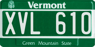 VT license plate XVL610