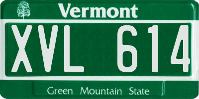 VT license plate XVL614