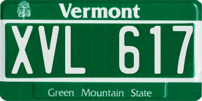 VT license plate XVL617