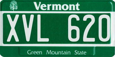VT license plate XVL620