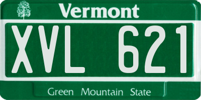 VT license plate XVL621