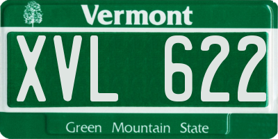 VT license plate XVL622