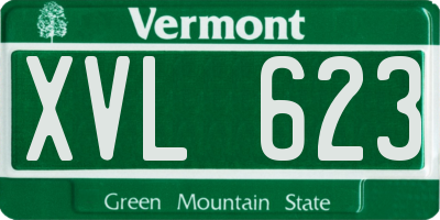 VT license plate XVL623