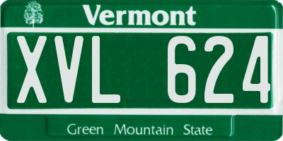 VT license plate XVL624