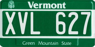 VT license plate XVL627