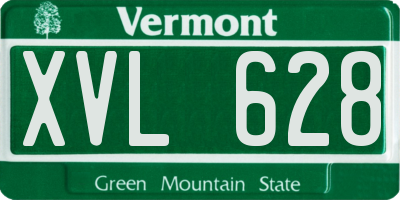 VT license plate XVL628