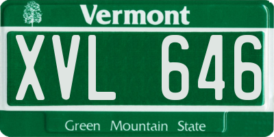 VT license plate XVL646