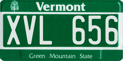 VT license plate XVL656
