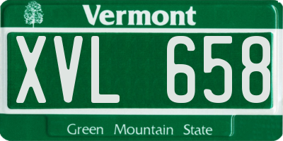 VT license plate XVL658