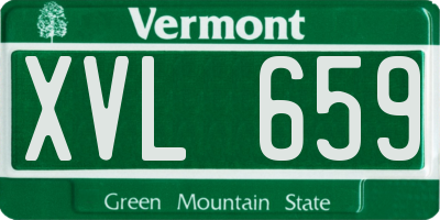 VT license plate XVL659