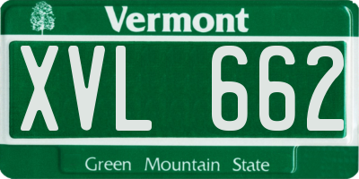 VT license plate XVL662