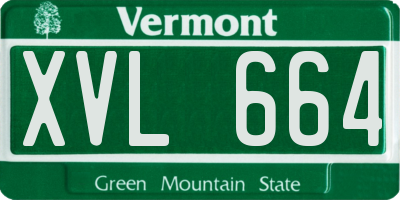 VT license plate XVL664