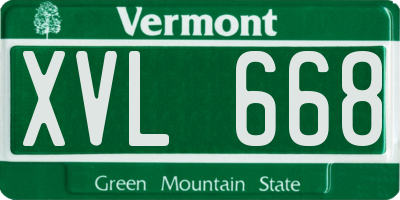 VT license plate XVL668