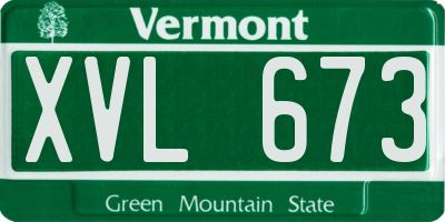 VT license plate XVL673