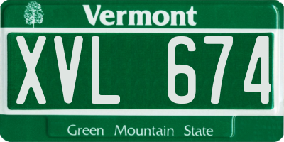 VT license plate XVL674
