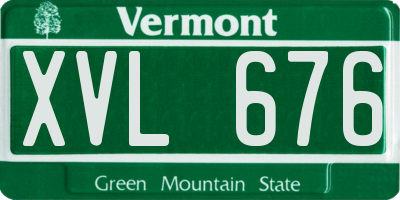 VT license plate XVL676