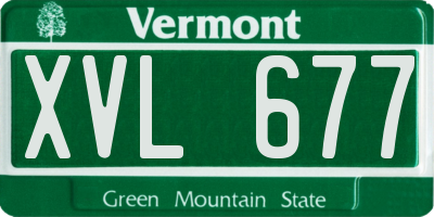 VT license plate XVL677