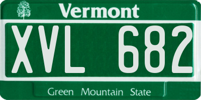 VT license plate XVL682