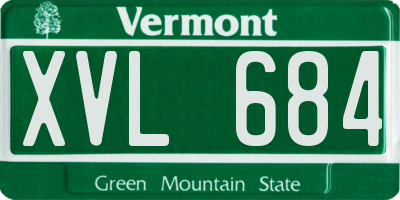 VT license plate XVL684
