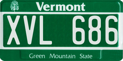 VT license plate XVL686