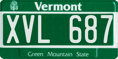 VT license plate XVL687