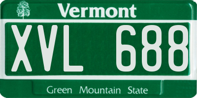 VT license plate XVL688