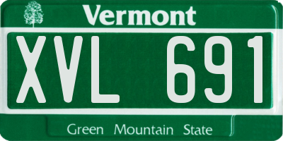 VT license plate XVL691
