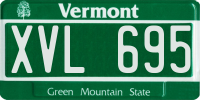 VT license plate XVL695