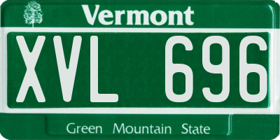 VT license plate XVL696