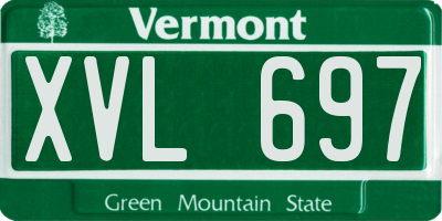 VT license plate XVL697
