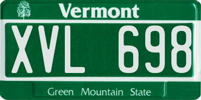 VT license plate XVL698