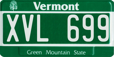 VT license plate XVL699
