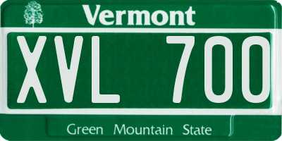 VT license plate XVL700