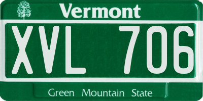 VT license plate XVL706