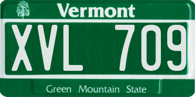 VT license plate XVL709