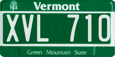 VT license plate XVL710