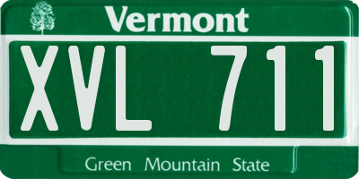 VT license plate XVL711