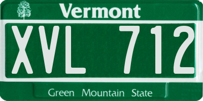 VT license plate XVL712