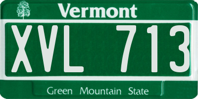 VT license plate XVL713