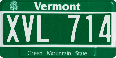 VT license plate XVL714