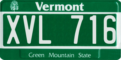 VT license plate XVL716