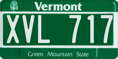 VT license plate XVL717
