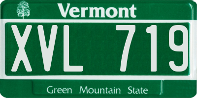 VT license plate XVL719